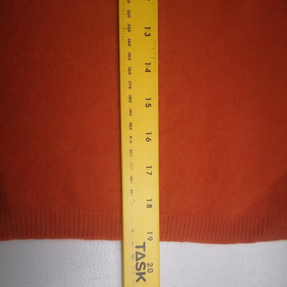 Lauren Ralph Lauren Petite Ladies Size PL Orange 100% Cashmere Turtleneck - Picture 8 of 9